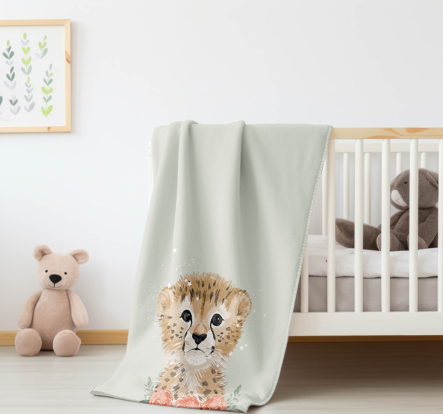 Lil Leopard Velveteen Fleece Blanket