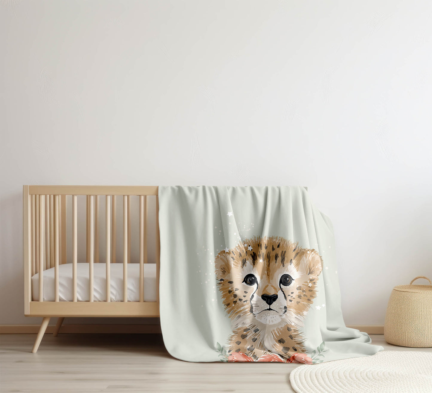 Lil Leopard Velveteen Fleece Blanket