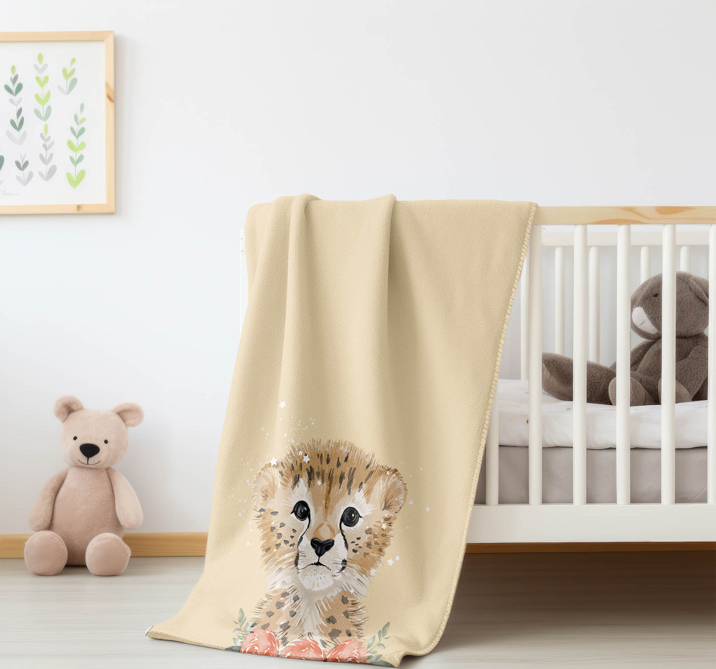 Lil Leopard Velveteen Fleece Blanket