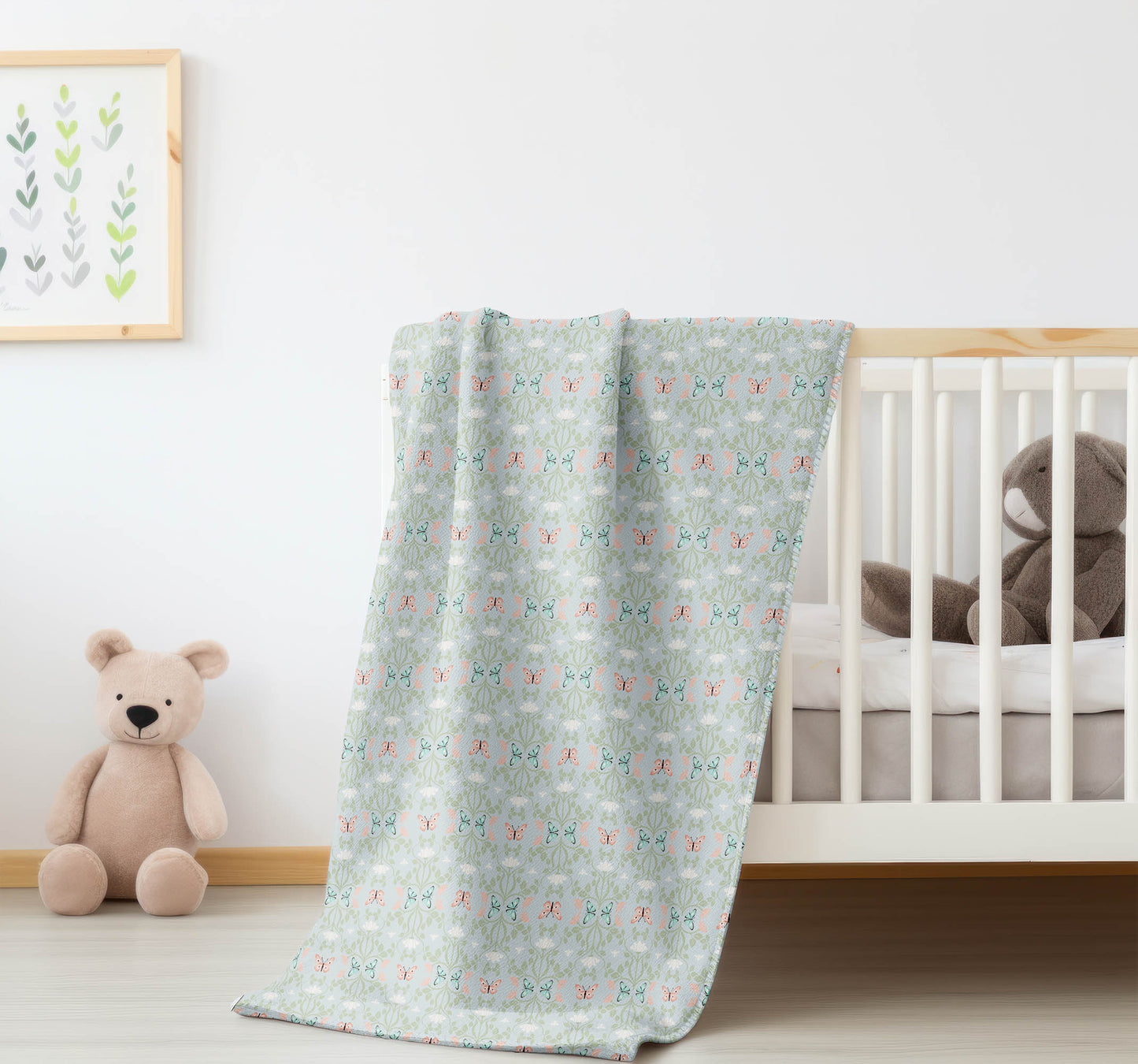 Bees & Butterflies Velveteen Fleece Blanket