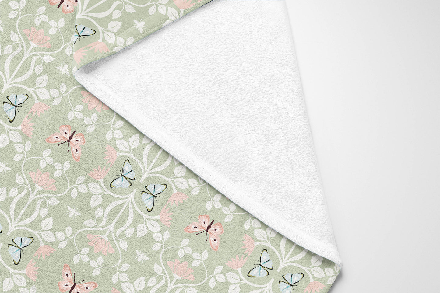 Bees & Butterflies Velveteen Fleece Blanket