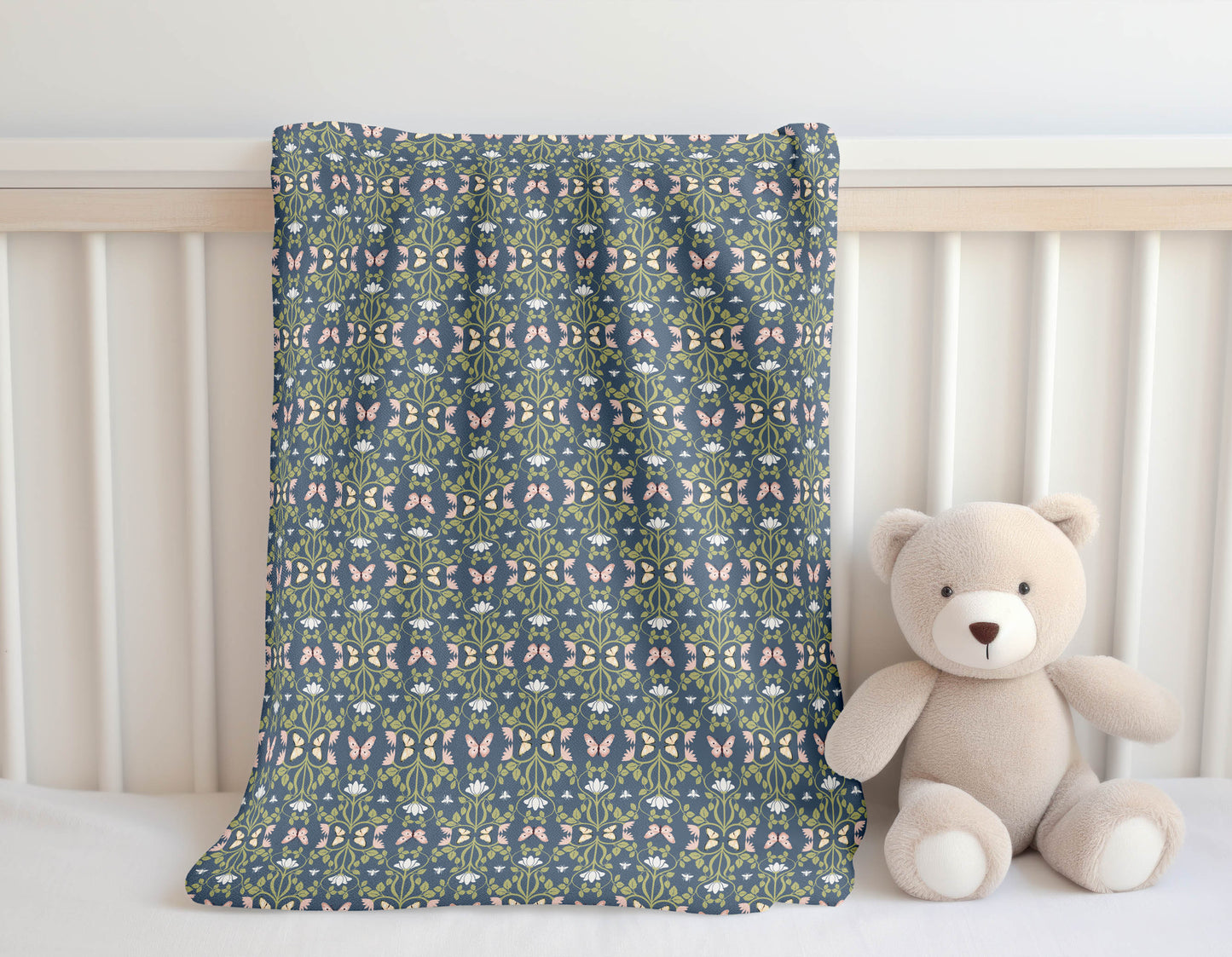Bees & Butterflies Velveteen Fleece Blanket