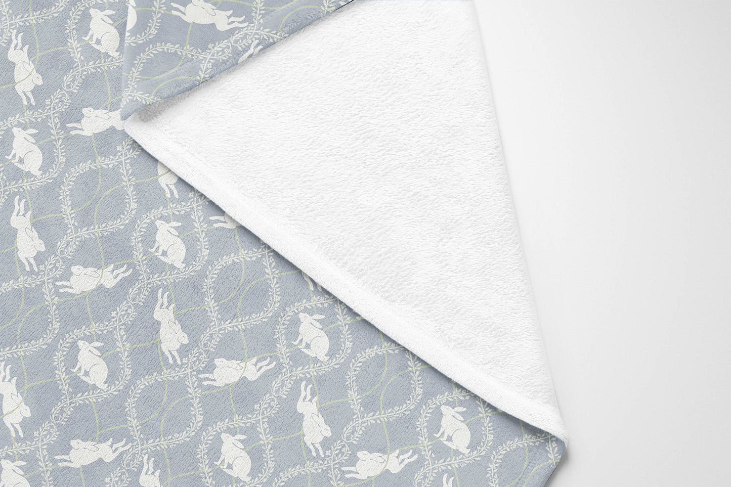 Nantucket Bunny Velveteen Fleece Blanket
