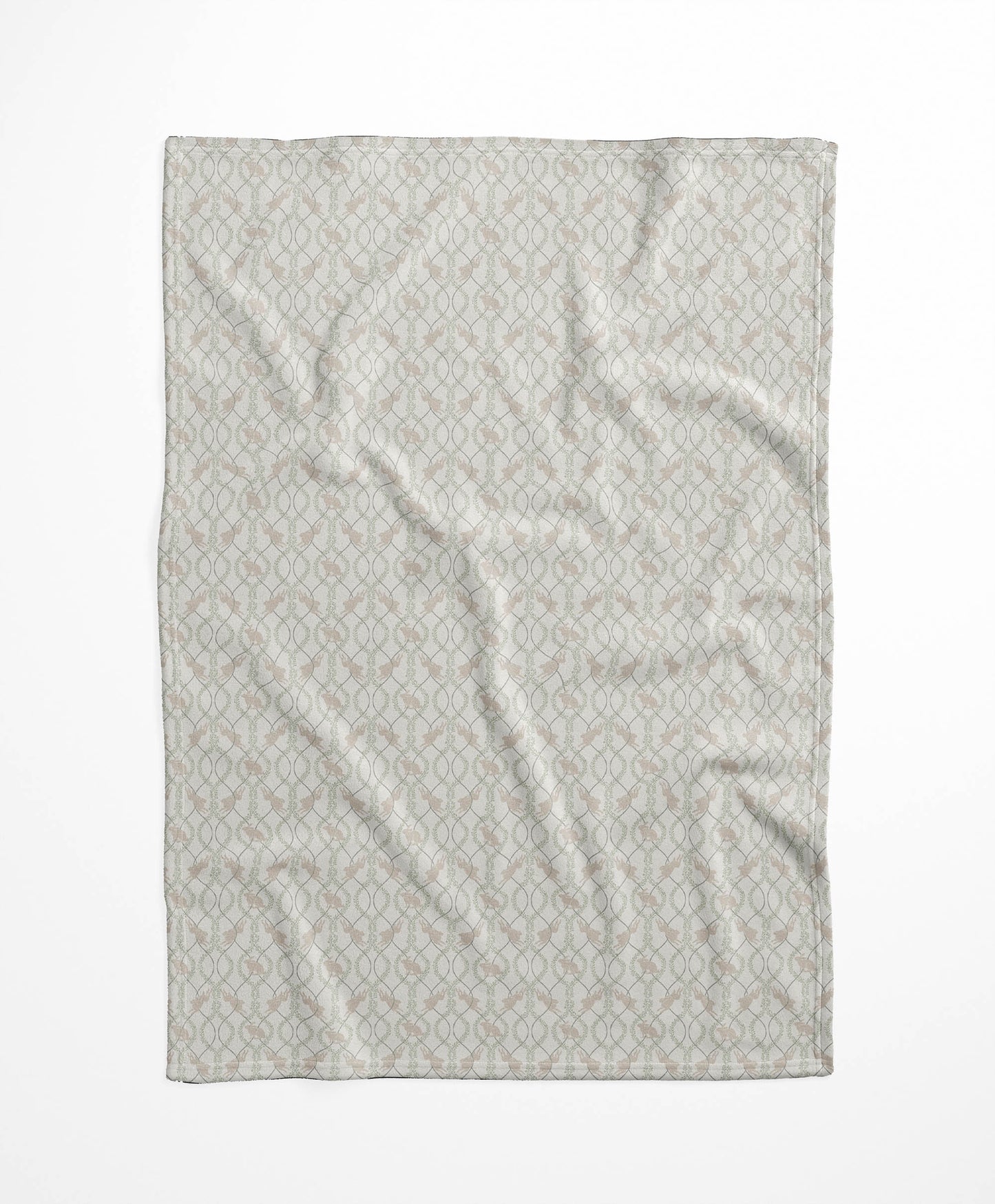 Nantucket Bunny Velveteen Fleece Blanket