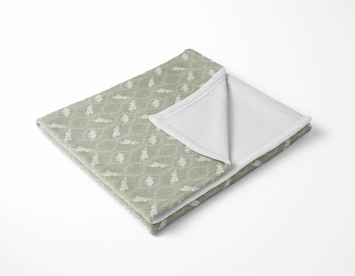 Nantucket Bunny Velveteen Fleece Blanket