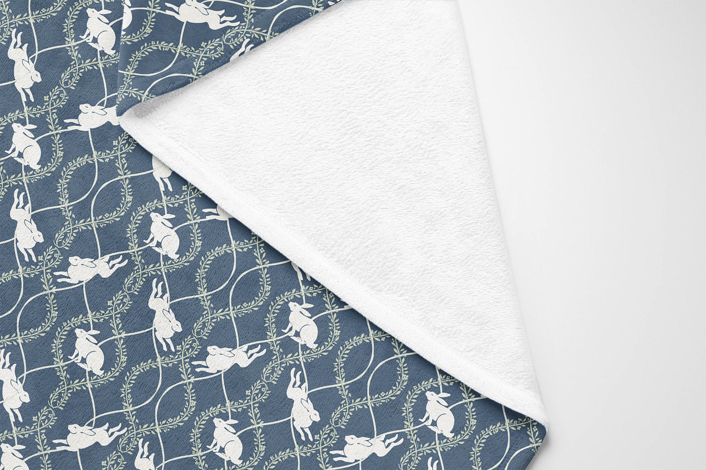 Nantucket Bunny Velveteen Fleece Blanket