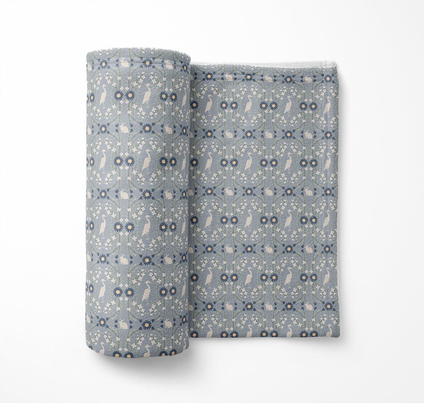 Storks & Bunnies Velveteen Fleece Blanket