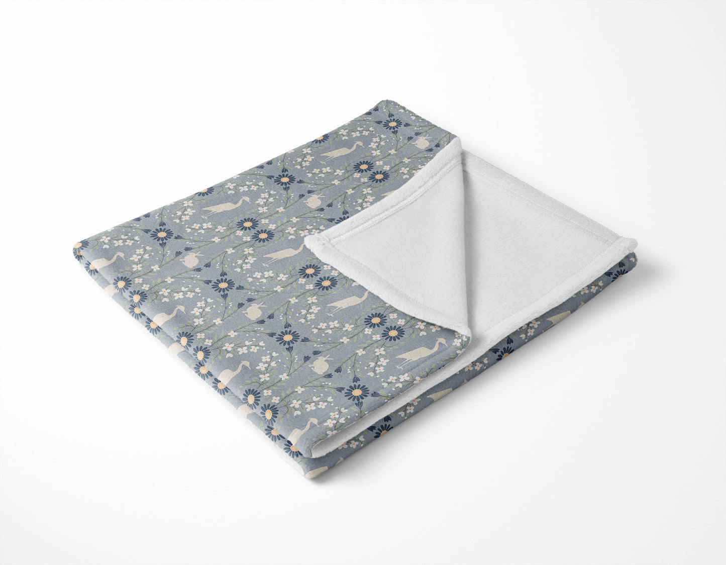 Storks & Bunnies Velveteen Fleece Blanket