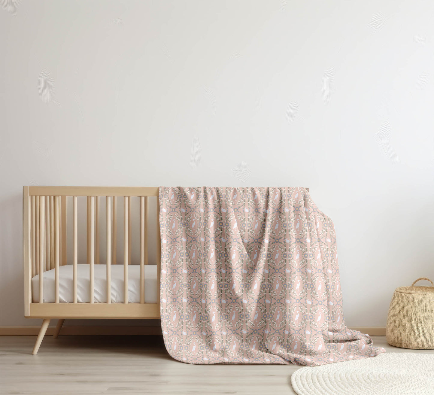 Storks & Bunnies Velveteen Fleece Blanket