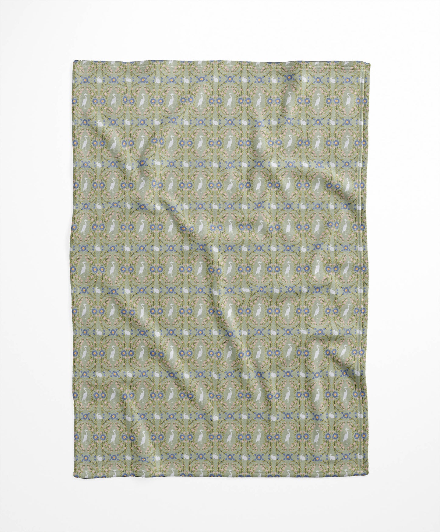 Storks & Bunnies Velveteen Fleece Blanket