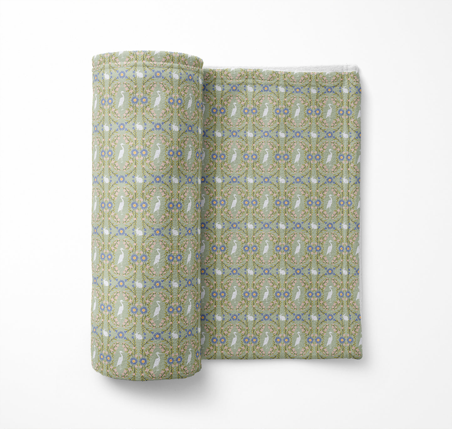 Storks & Bunnies Velveteen Fleece Blanket