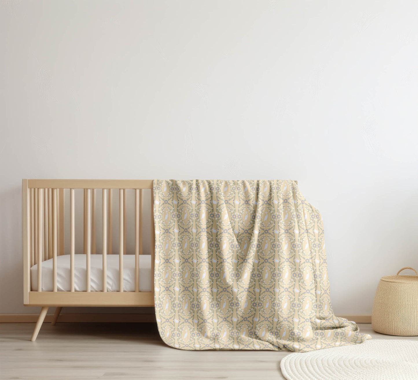 Storks & Bunnies Velveteen Fleece Blanket
