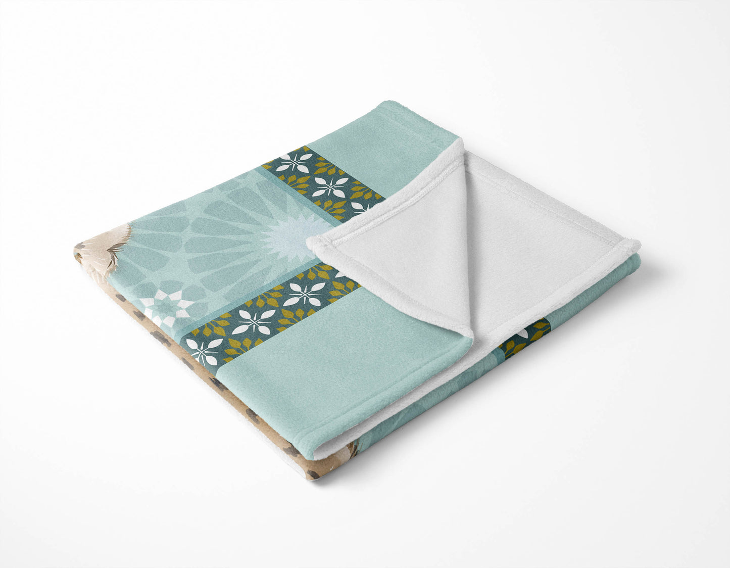 Lil Lying Leopard Tile Velveteen Fleece Blanket