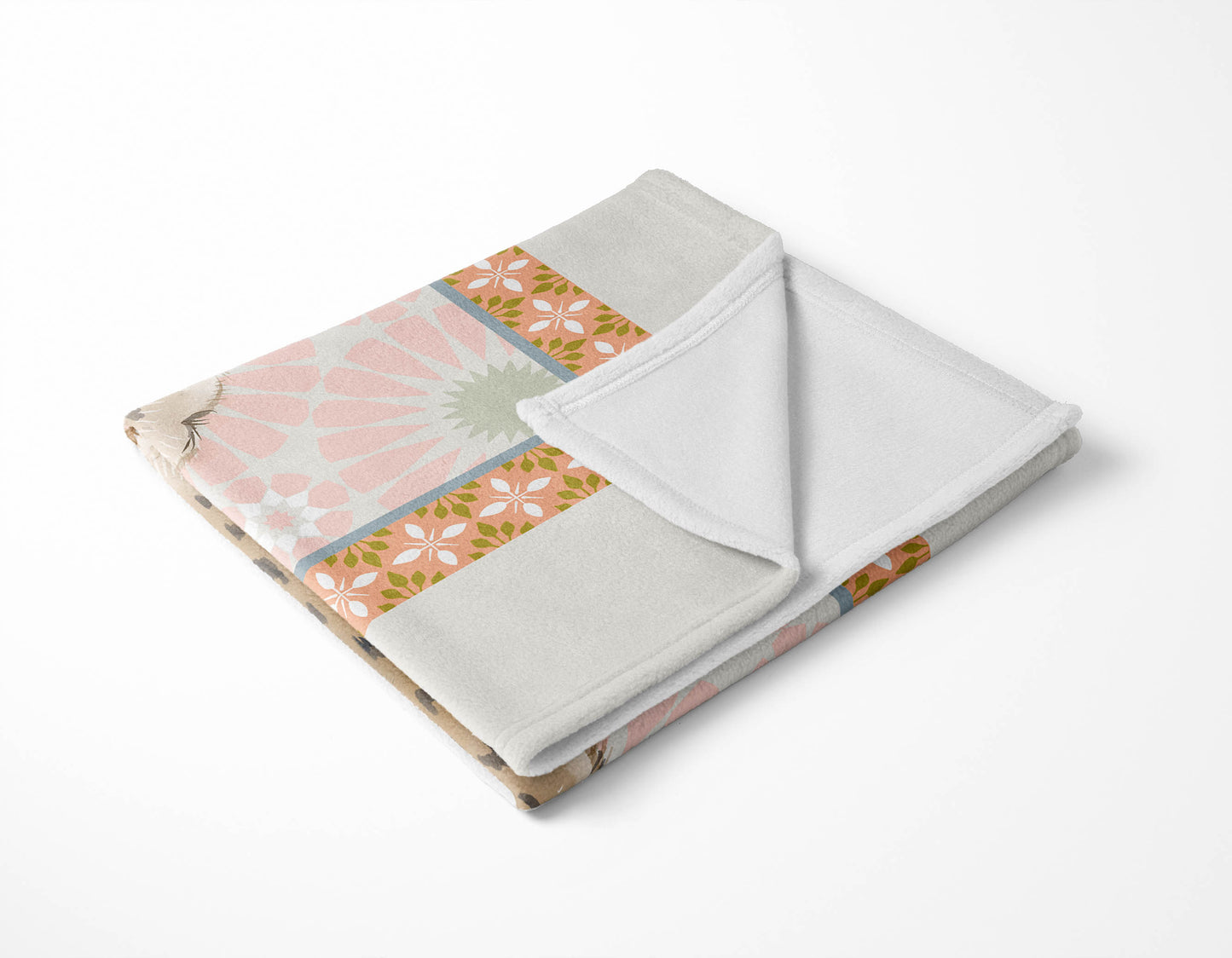 Lil Lying Leopard Tile Velveteen Fleece Blanket