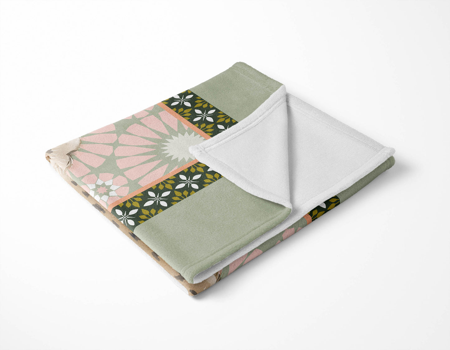 Lil Lying Leopard Tile Velveteen Fleece Blanket