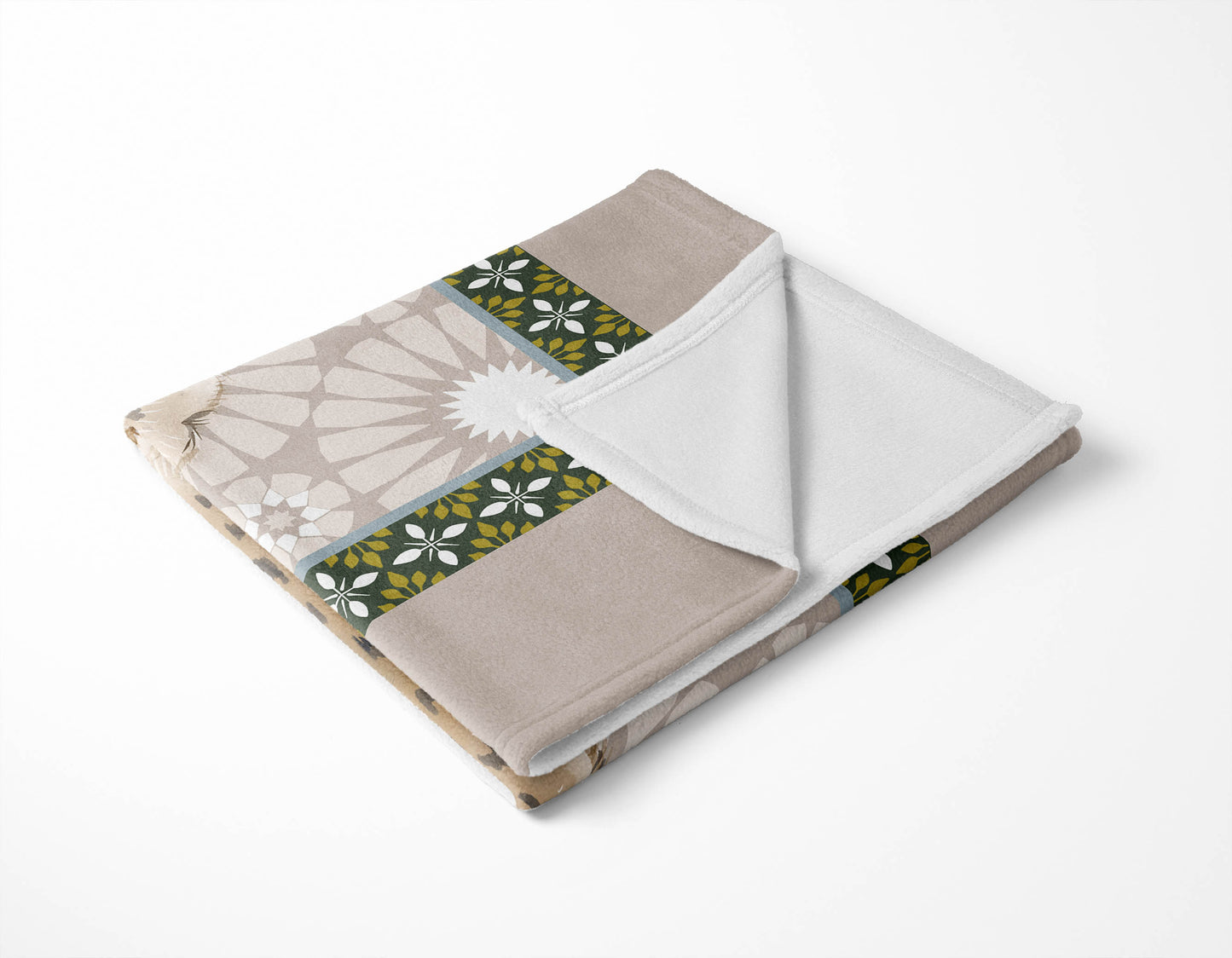 Lil Lying Leopard Tile Velveteen Fleece Blanket