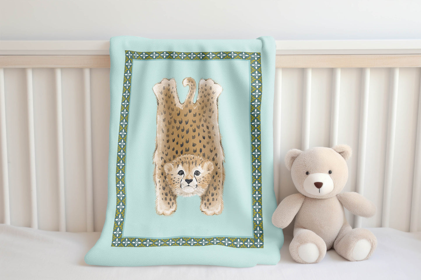 Lil Lying Leopard Velveteen Fleece Blanket