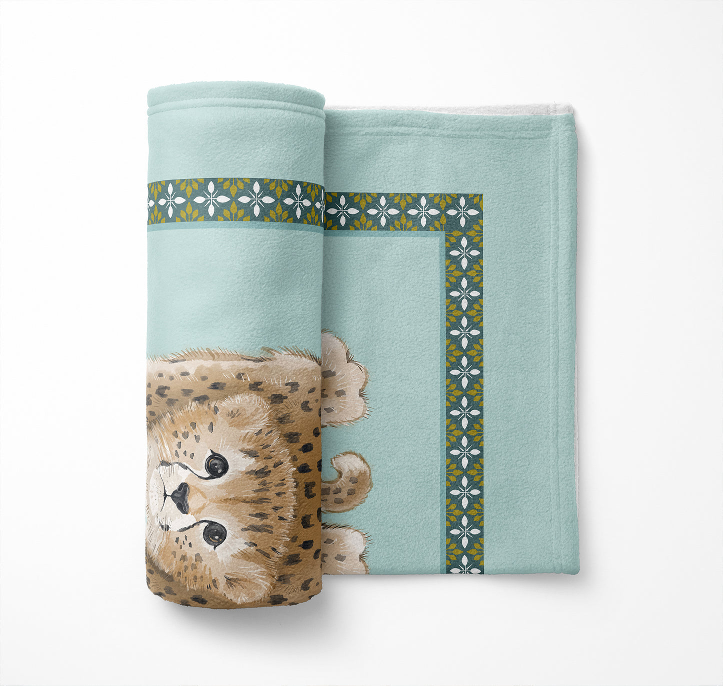 Lil Lying Leopard Velveteen Fleece Blanket