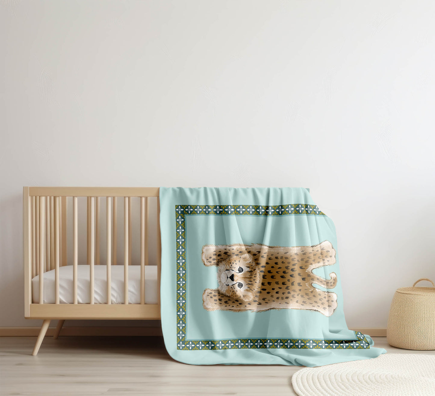Lil Lying Leopard Velveteen Fleece Blanket