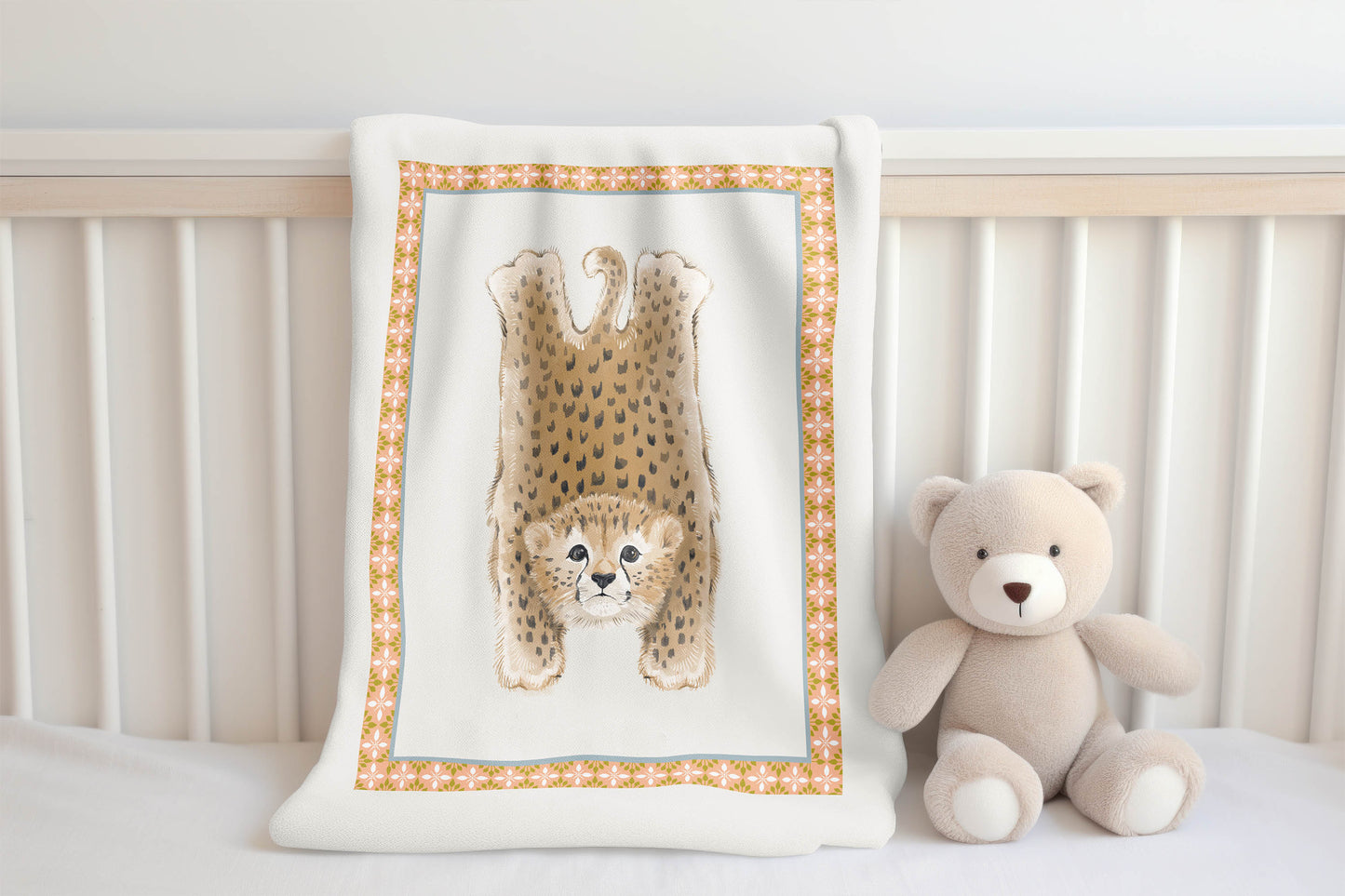 Lil Lying Leopard Velveteen Fleece Blanket