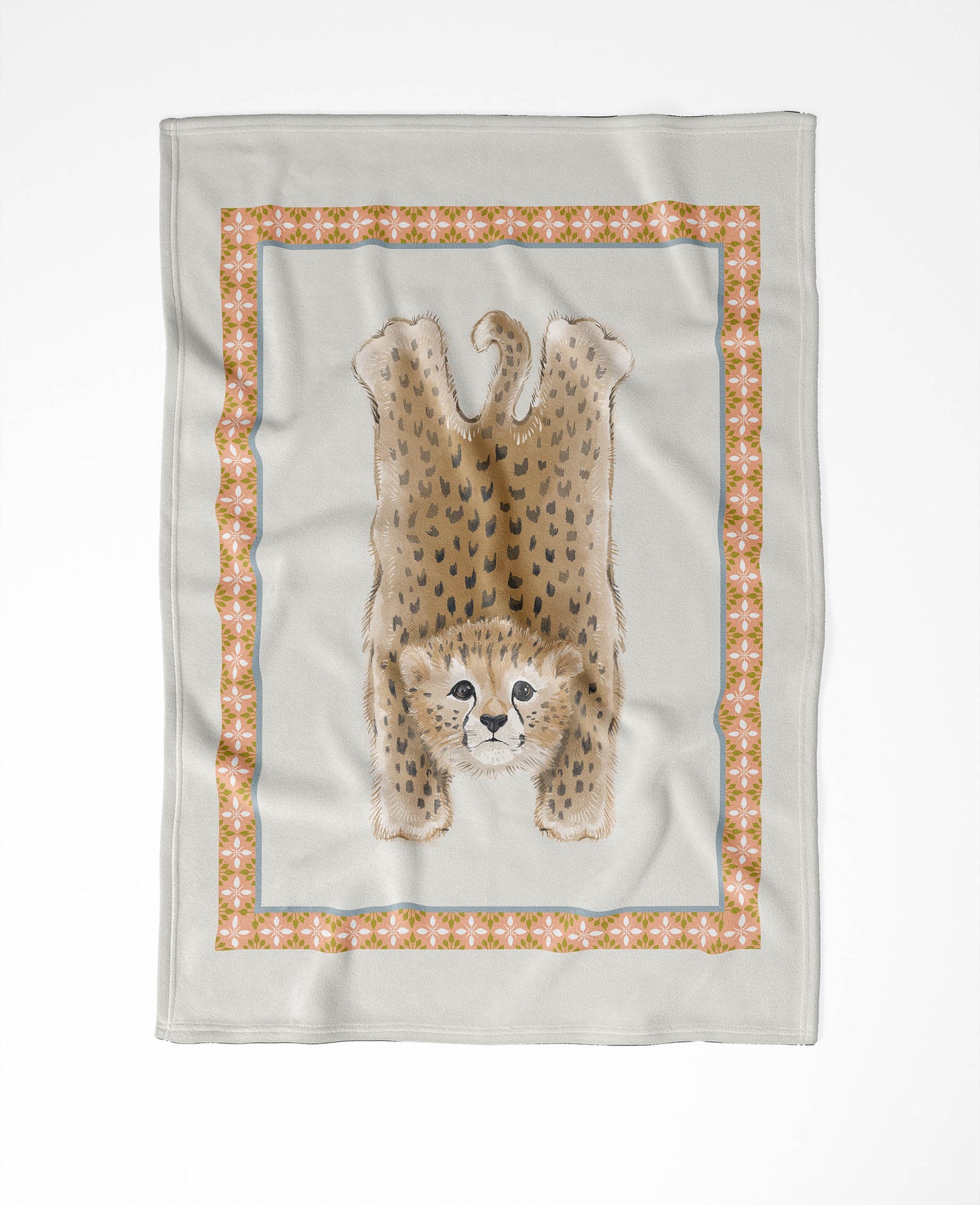 Lil Lying Leopard Velveteen Fleece Blanket