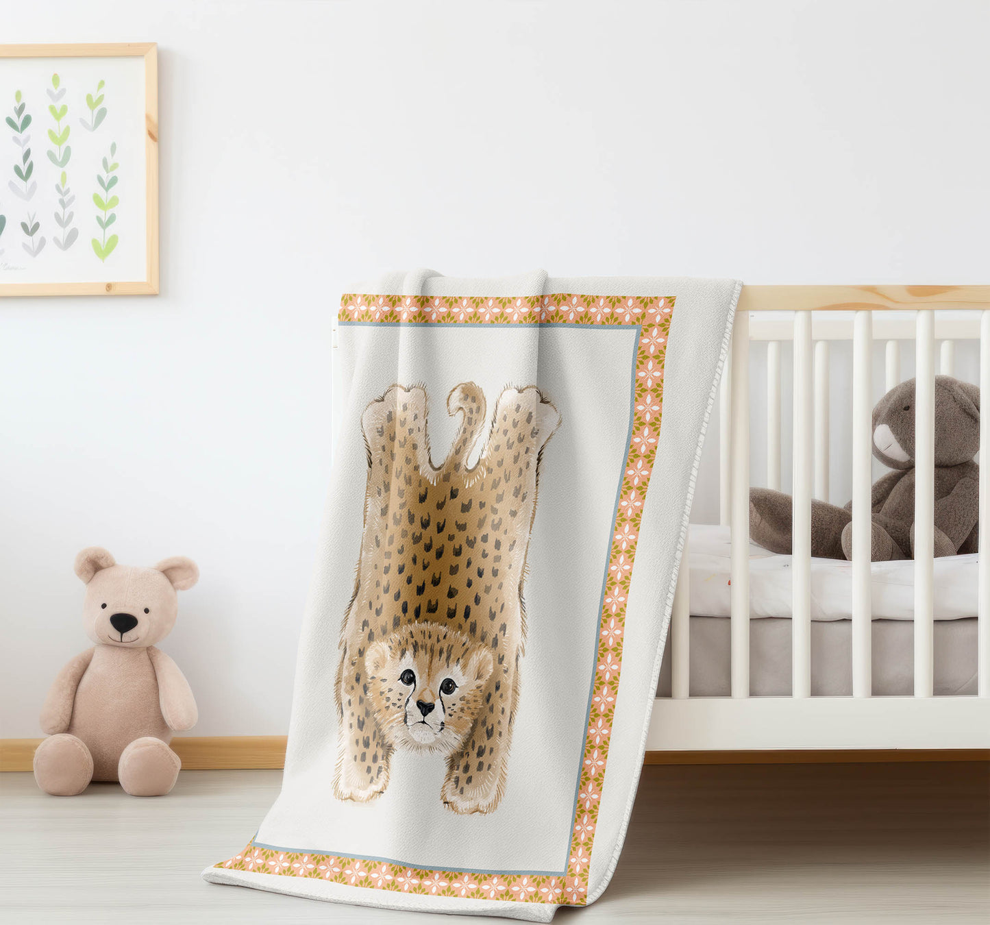 Lil Lying Leopard Velveteen Fleece Blanket