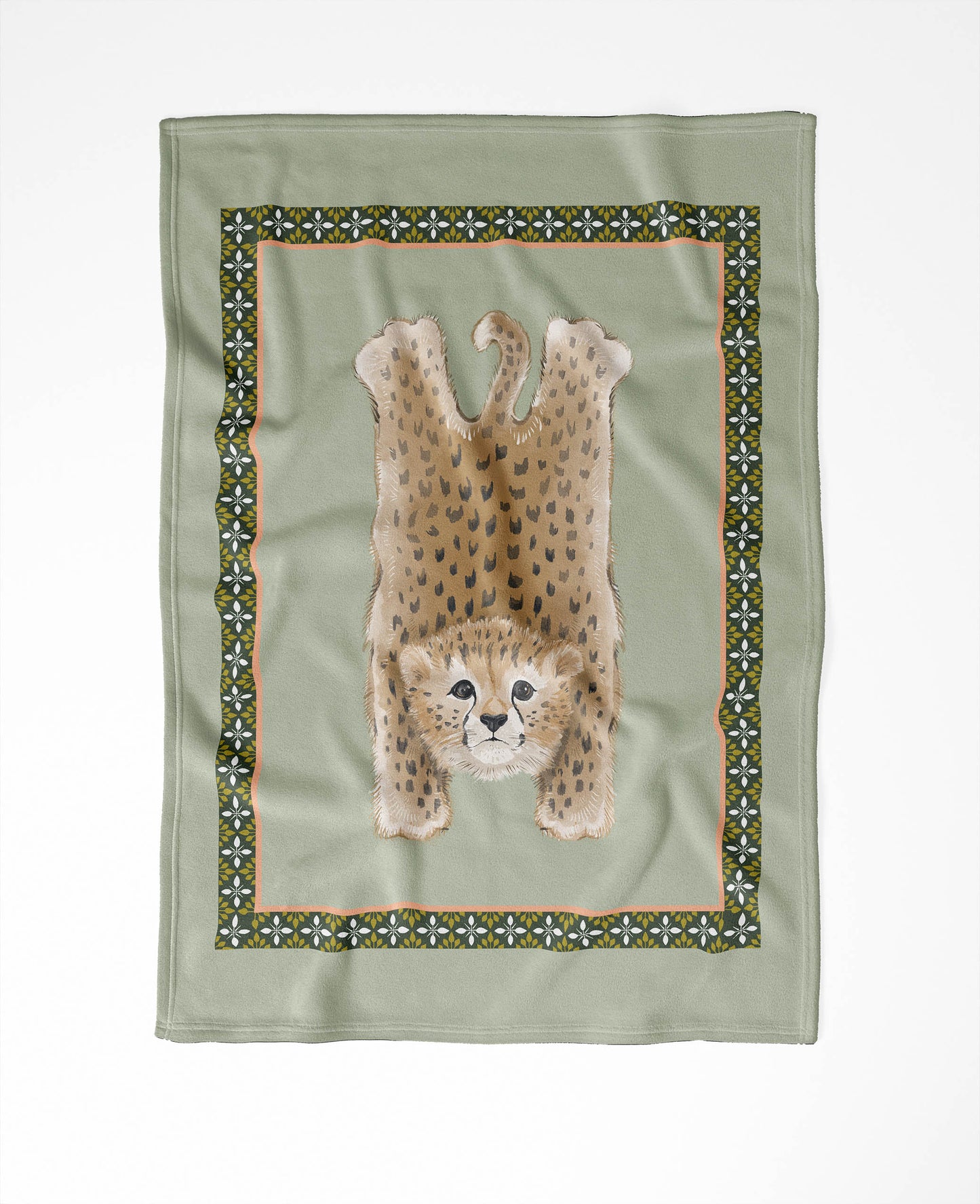 Lil Lying Leopard Velveteen Fleece Blanket