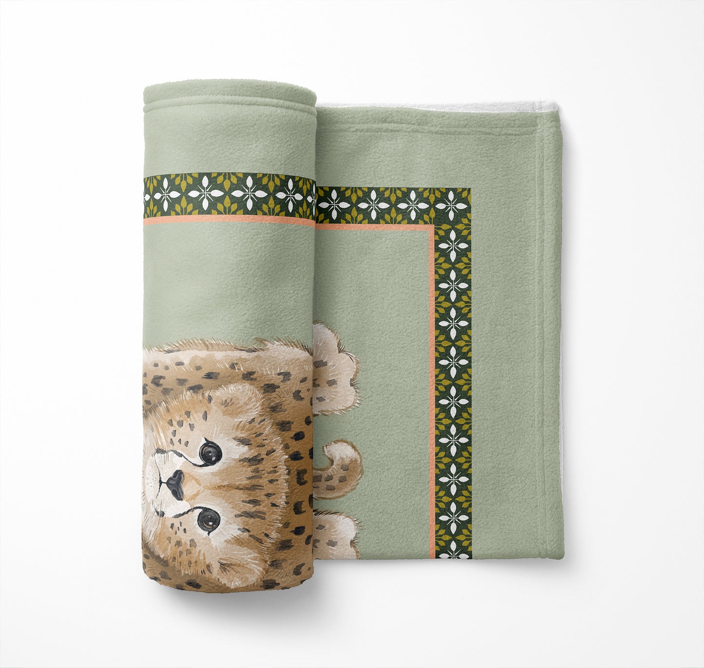 Lil Lying Leopard Velveteen Fleece Blanket