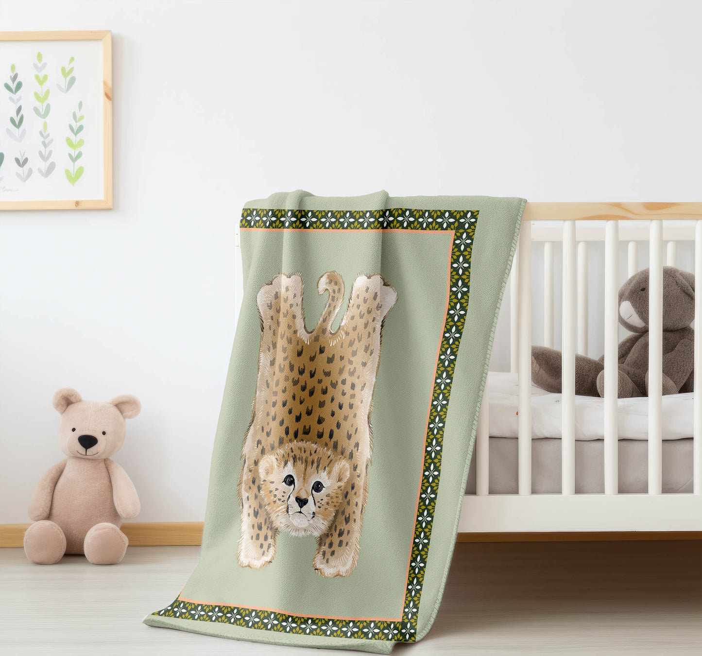 Lil Lying Leopard Velveteen Fleece Blanket