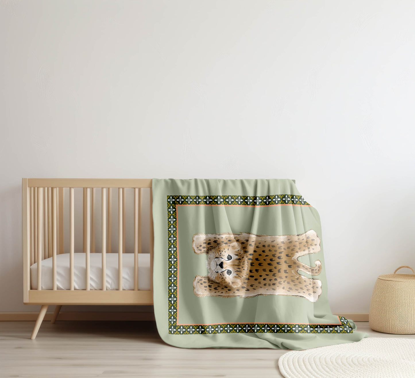 Lil Lying Leopard Velveteen Fleece Blanket