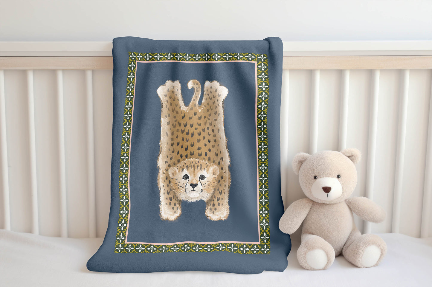Lil Lying Leopard Velveteen Fleece Blanket