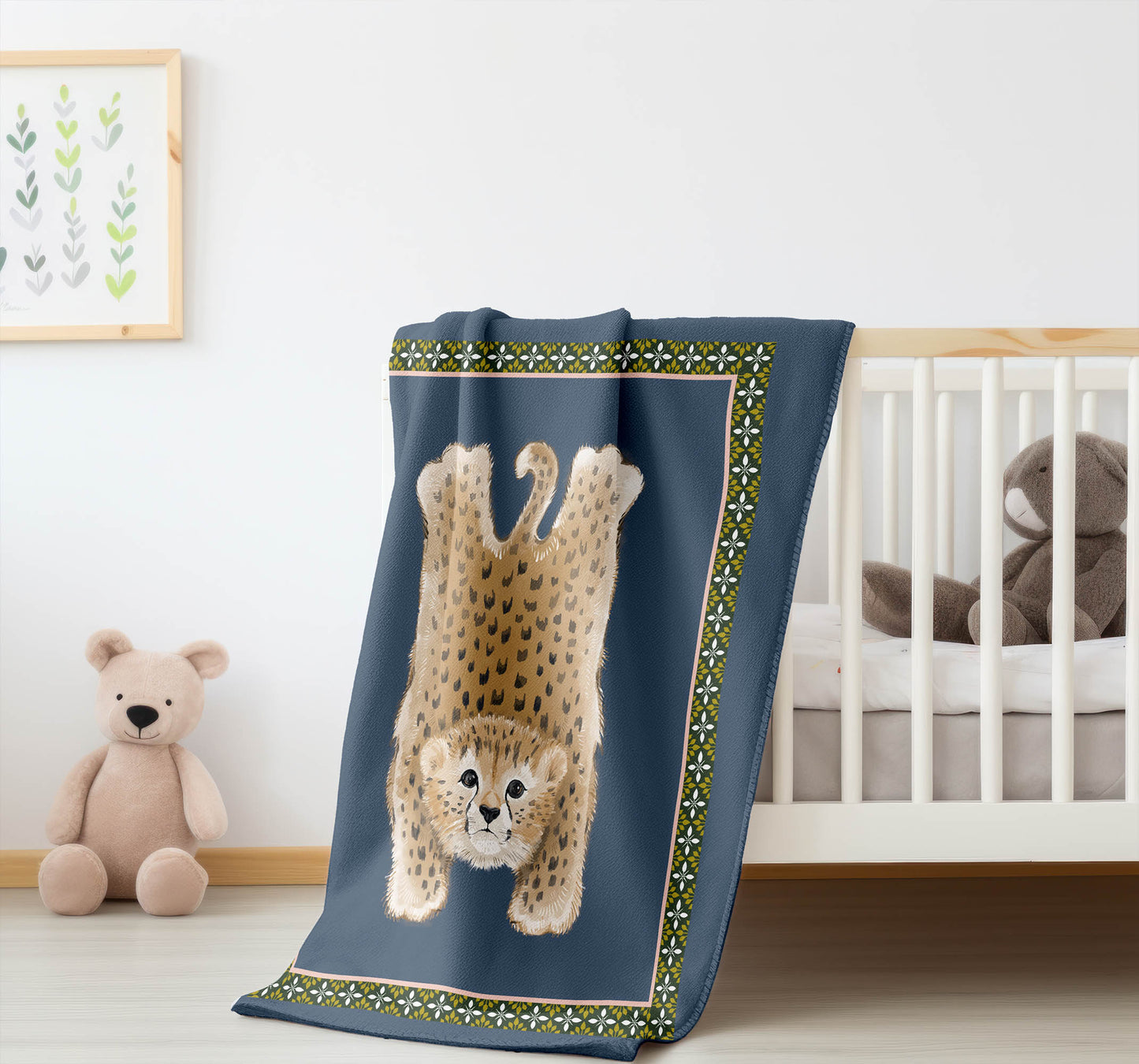 Lil Lying Leopard Velveteen Fleece Blanket