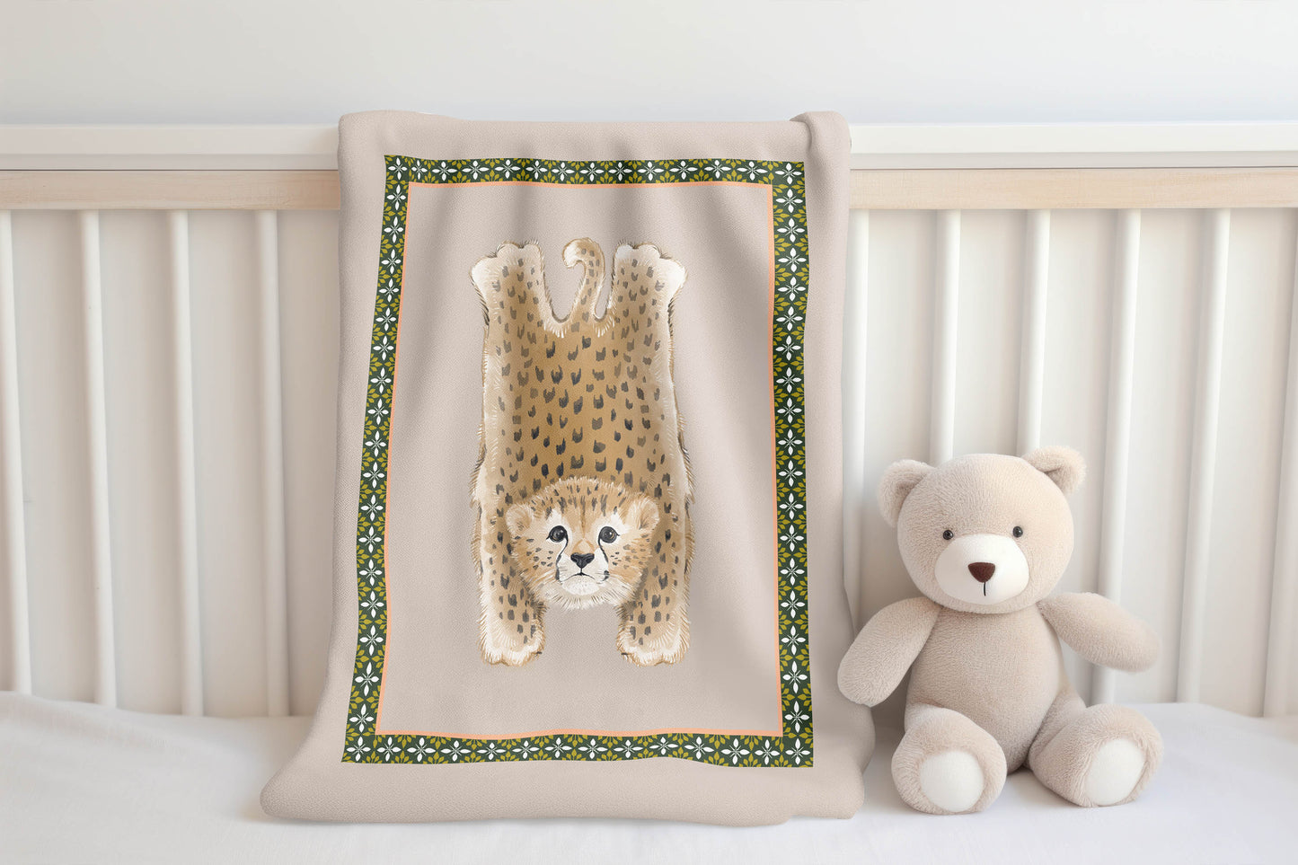 Lil Lying Leopard Velveteen Fleece Blanket