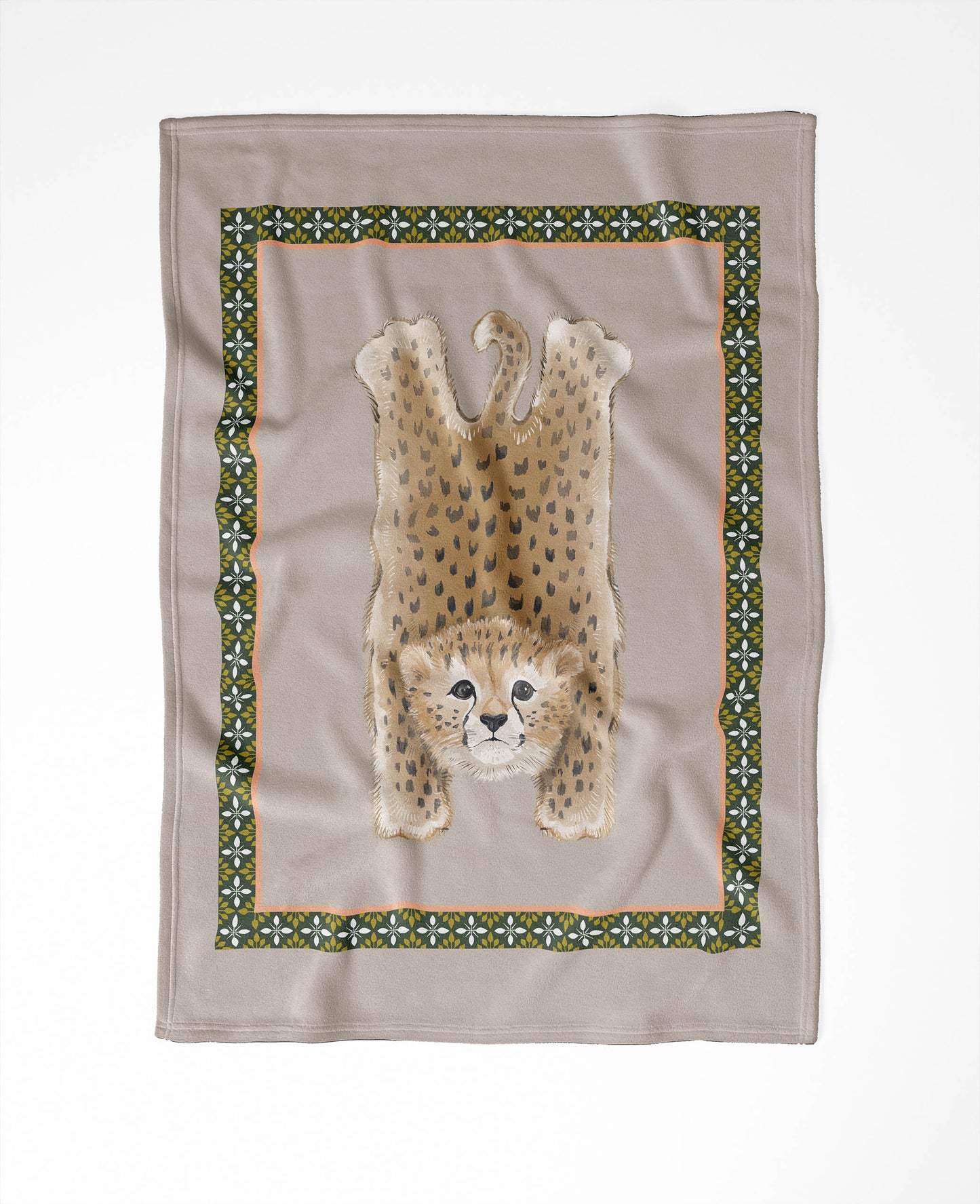 Lil Lying Leopard Velveteen Fleece Blanket