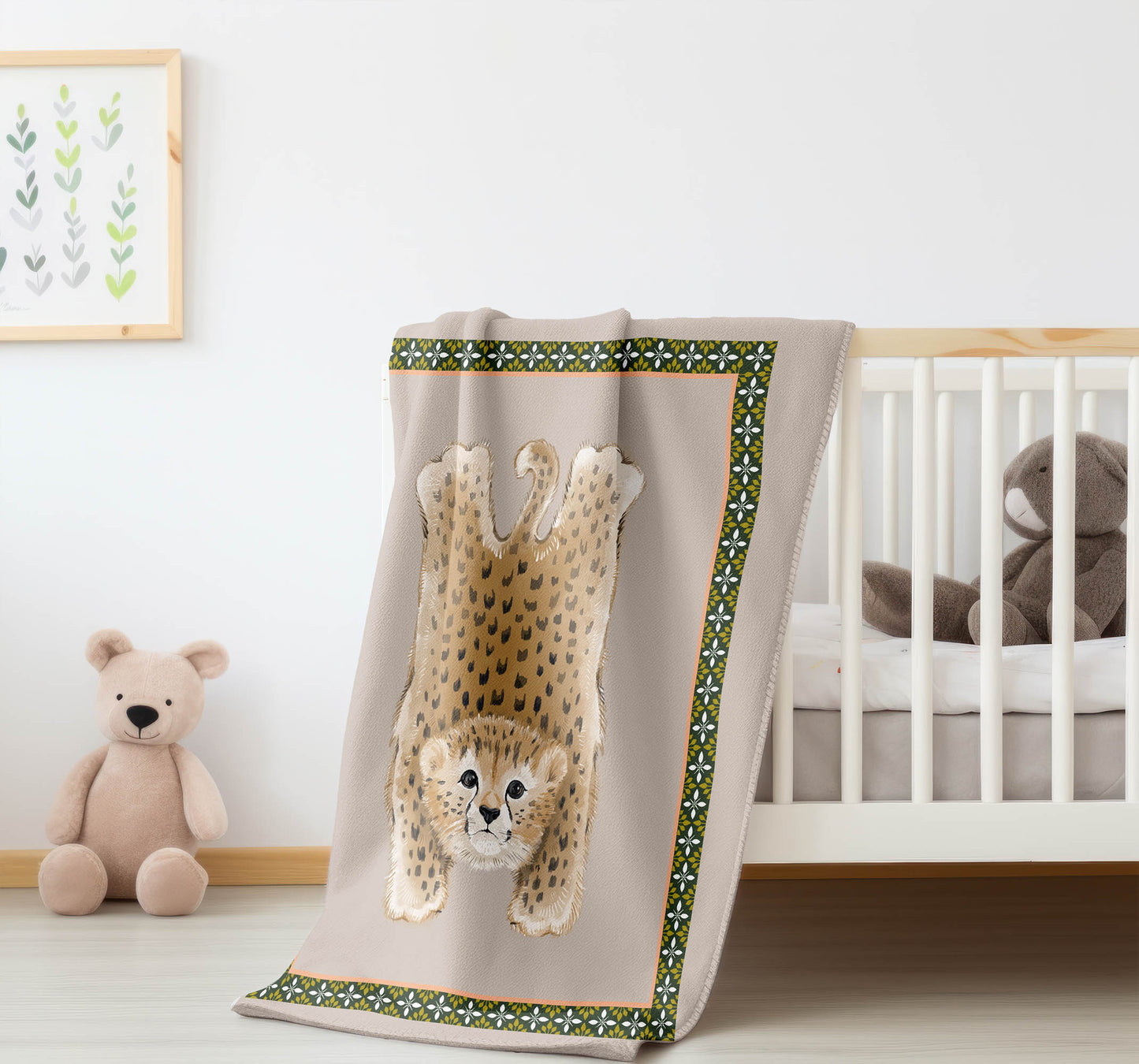 Lil Lying Leopard Velveteen Fleece Blanket