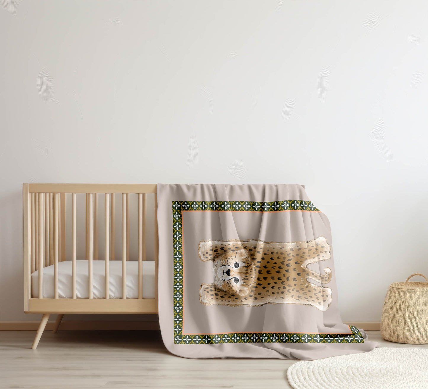 Lil Lying Leopard Velveteen Fleece Blanket