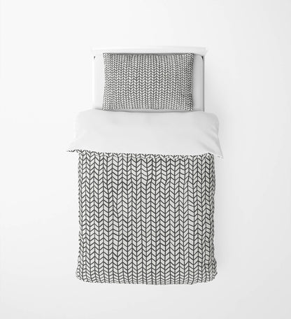 Chevron Feather Comforter Set