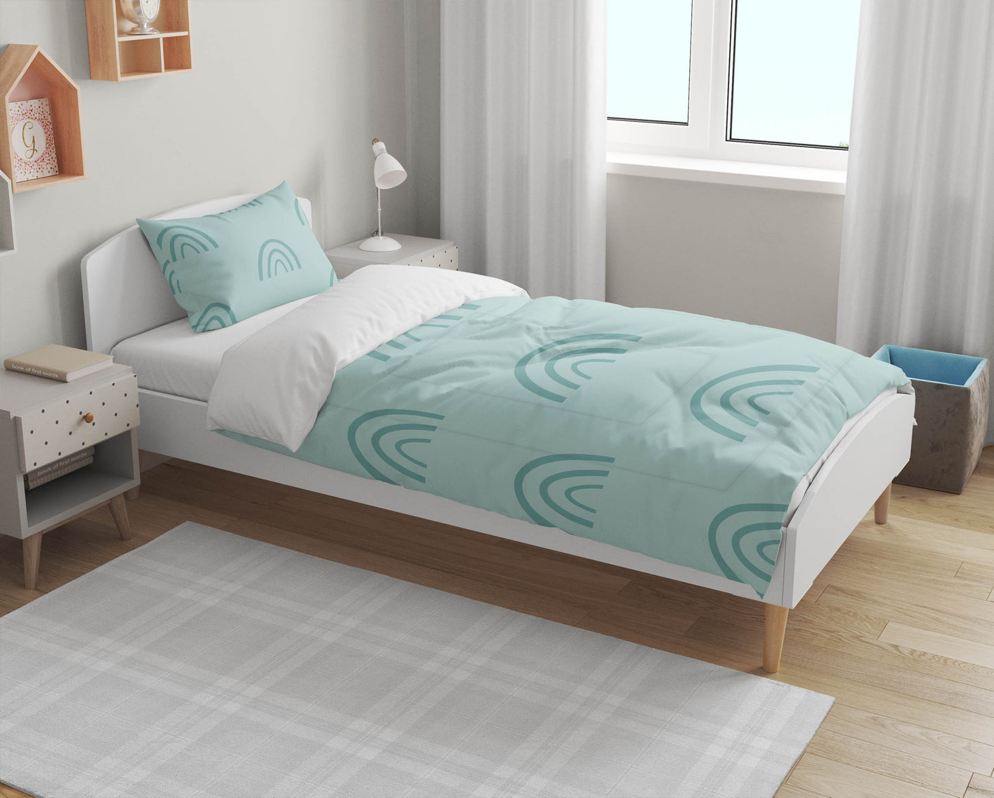 Plain Bows Comforter Set