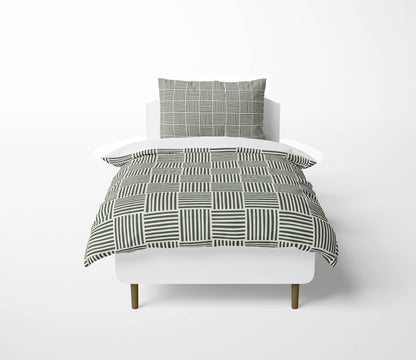 Gridblocked Comforter Set