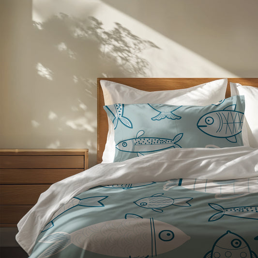 Here Fishy Fishy Fishy Comforter Set