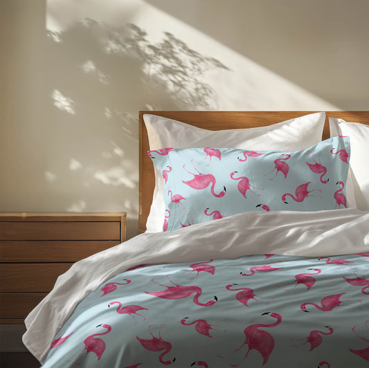 Summer Flamingo Comforter Set