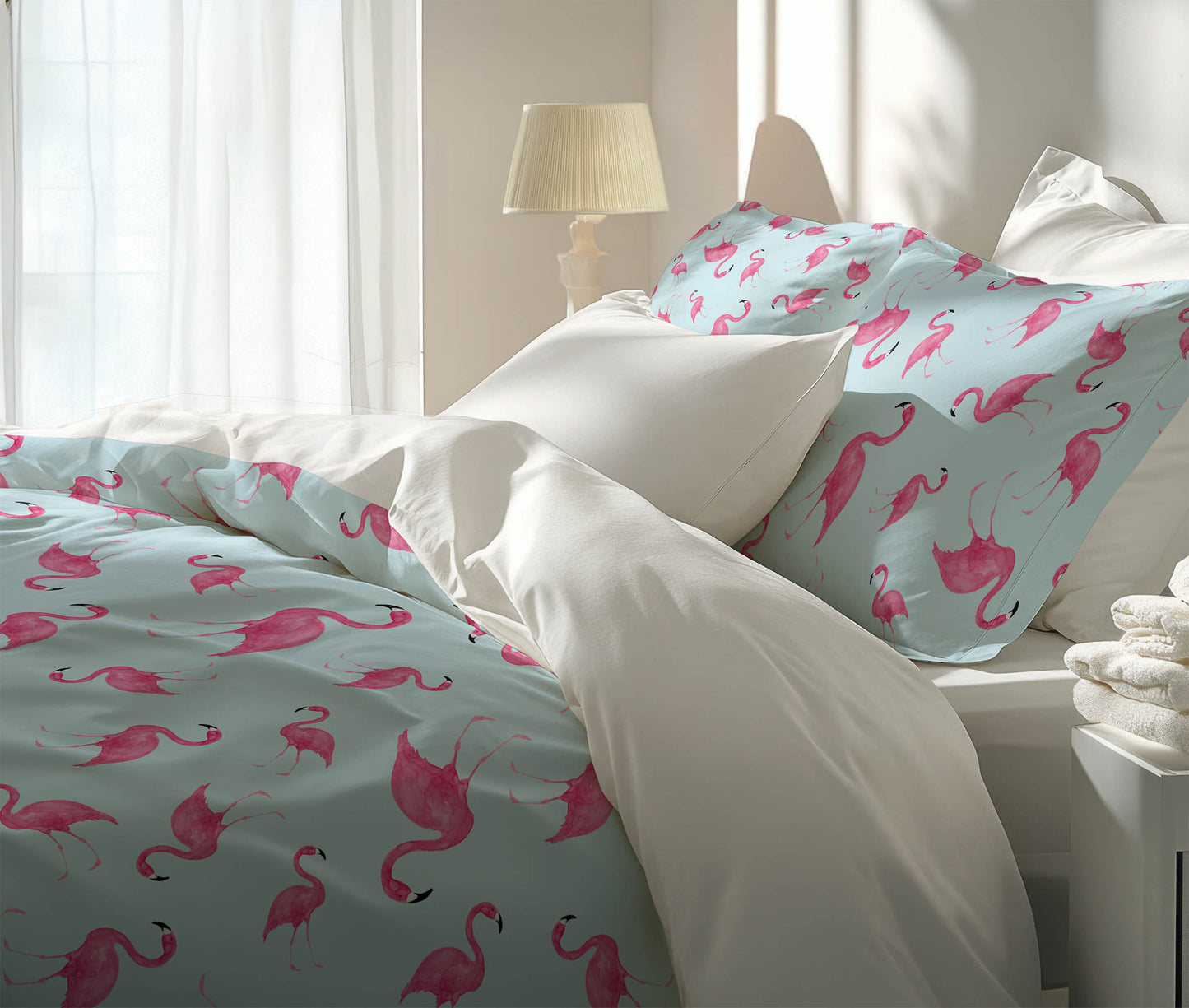 Summer Flamingo Comforter Set