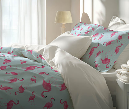 Summer Flamingo Comforter Set