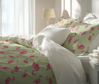 Summer Flamingo Comforter Set