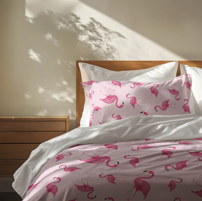 Summer Flamingo Comforter Set