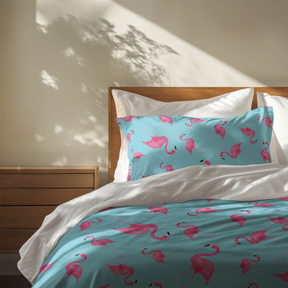 Summer Flamingo Comforter Set