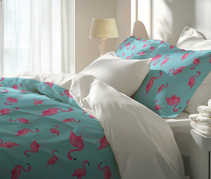 Summer Flamingo Comforter Set