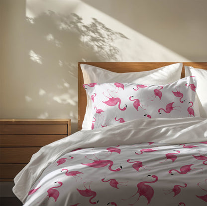 Summer Flamingo Comforter Set