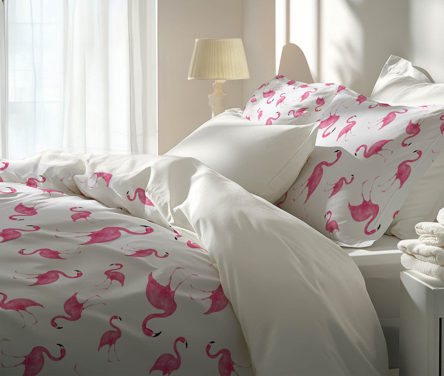 Summer Flamingo Comforter Set