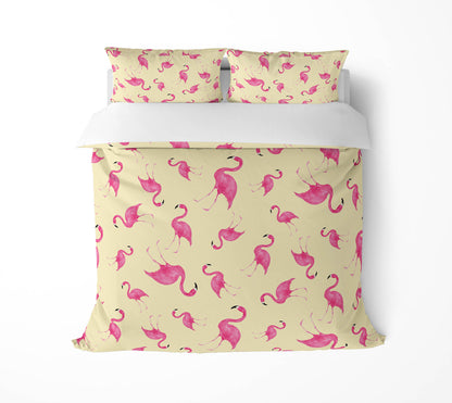 Summer Flamingo Comforter Set